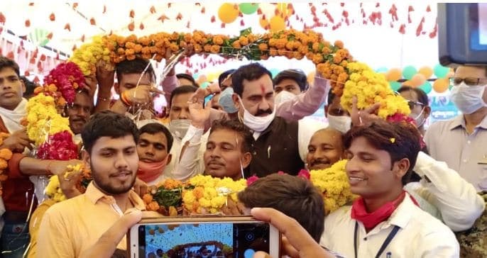 बसई क्षेत्र में गृहमंत्री ने किया 5 करोड़ 70 लाख के विकास एवं निर्माण कार्यो का भूमिपूजन
