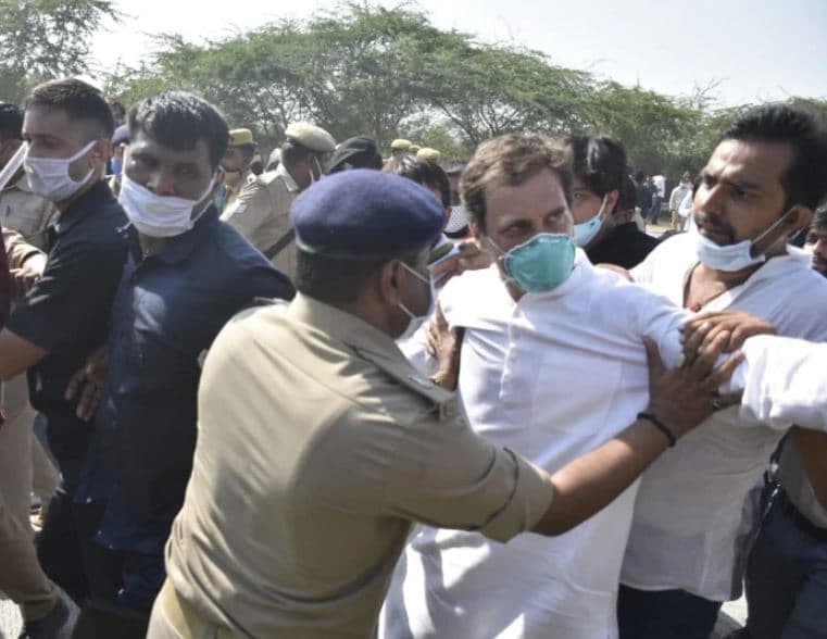 हाथरस जा रहे राहुल गांधी को उत्तर प्रदेश पुलिस ने किया गिरफ्तार, यमुना एक्सप्रेसवे पर हुई धक्कामुक्की