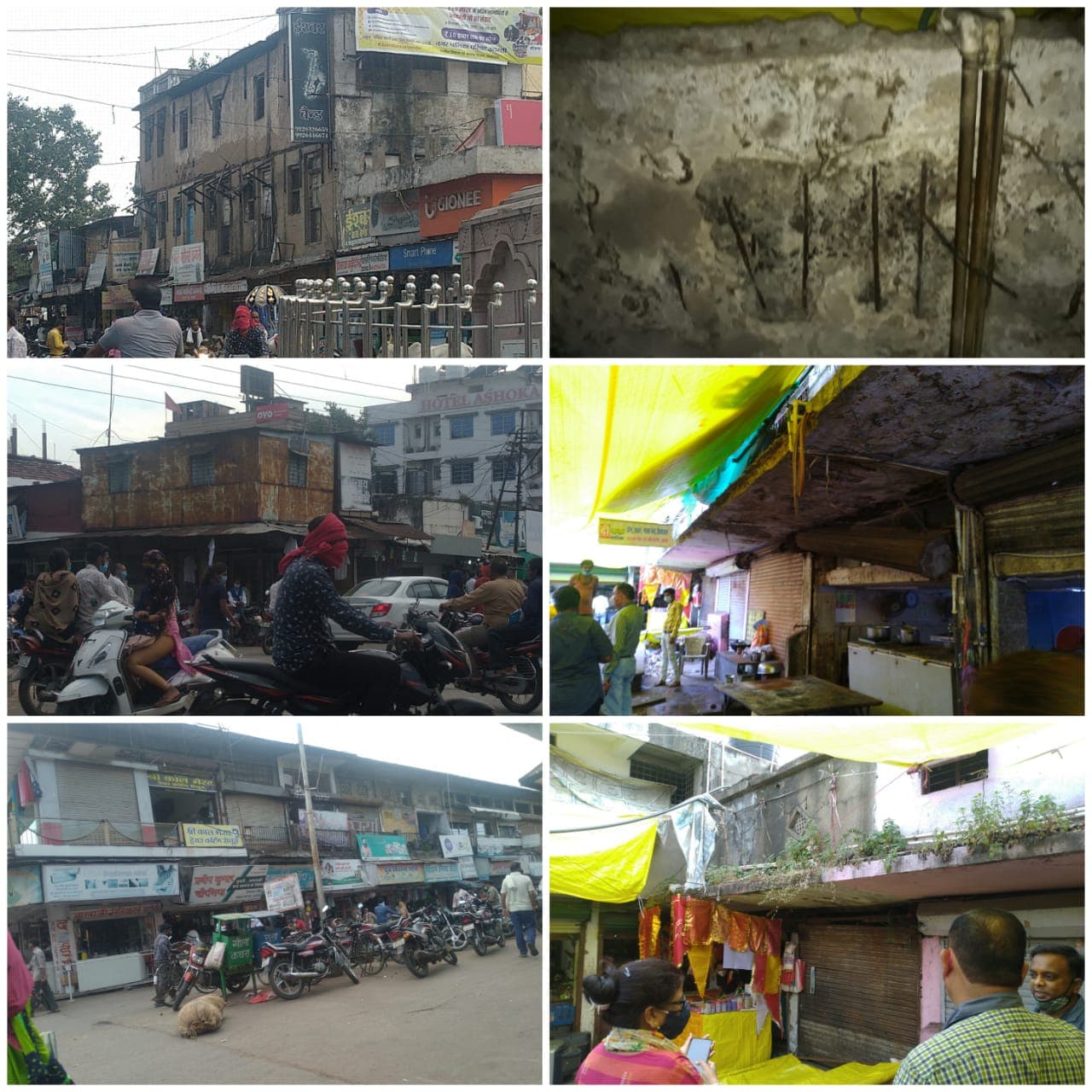 जयस्तंभ चौक मार्केट की दुकानें जीर्ण-शीर्ण, कभी भी हो सकता है बड़ा हादसा