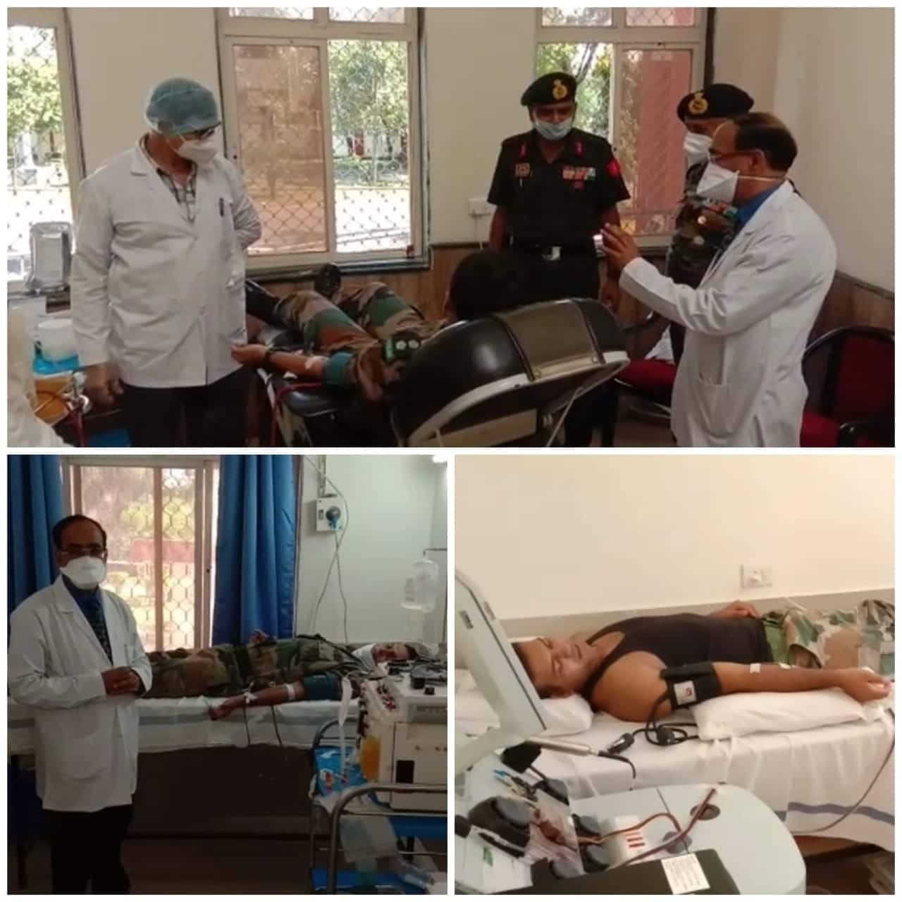 देश का सबसे बड़ा प्लाज्मा डोनेशन कैंप मिलिट्री हॉस्पिटल में लगा
