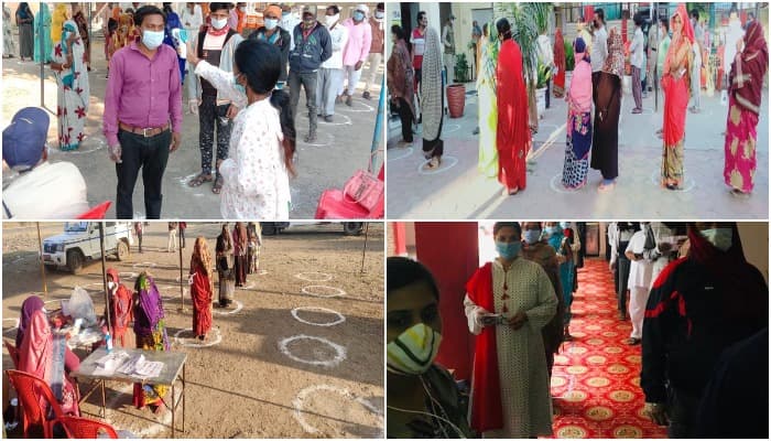 मप्र उपचुनाव 2020 : 28 सीटों पर मतदान जारी, वोटरों में उत्साह, समय से पहले ही पहुंचे