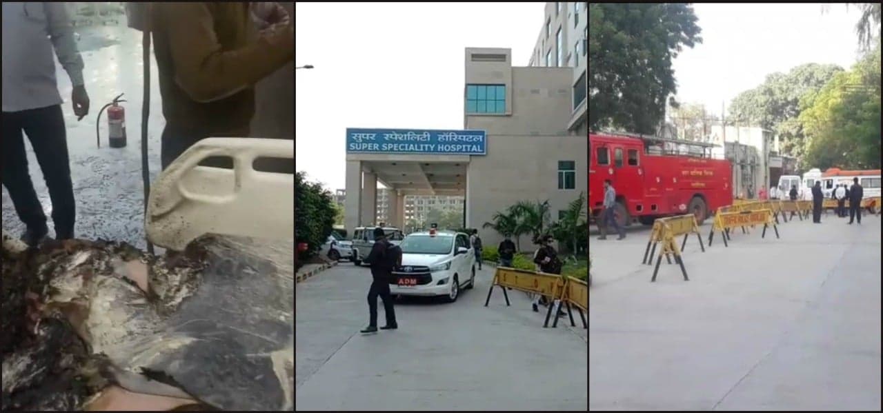 सुपर स्पेशलिटी अस्पताल के ICU में आग, दो मरीज झुलसे