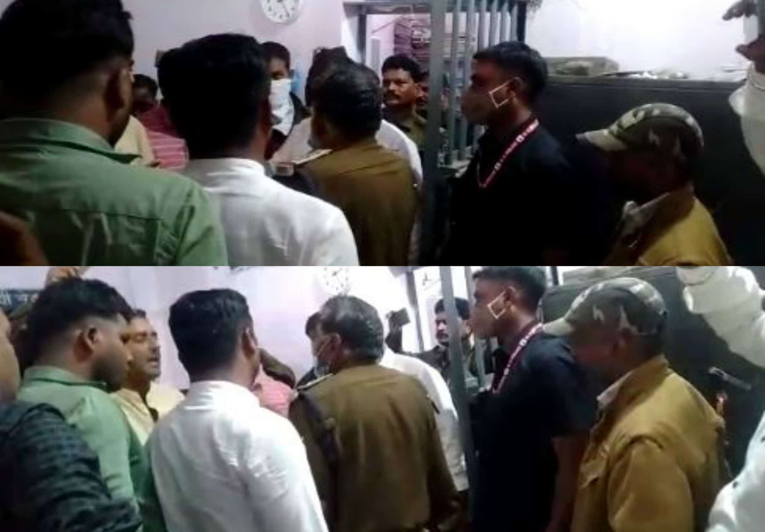 आगर विधायक विपिन वानखेड़े का बडौद थाना प्रभारी से हुआ विवाद, देखें वीडियो