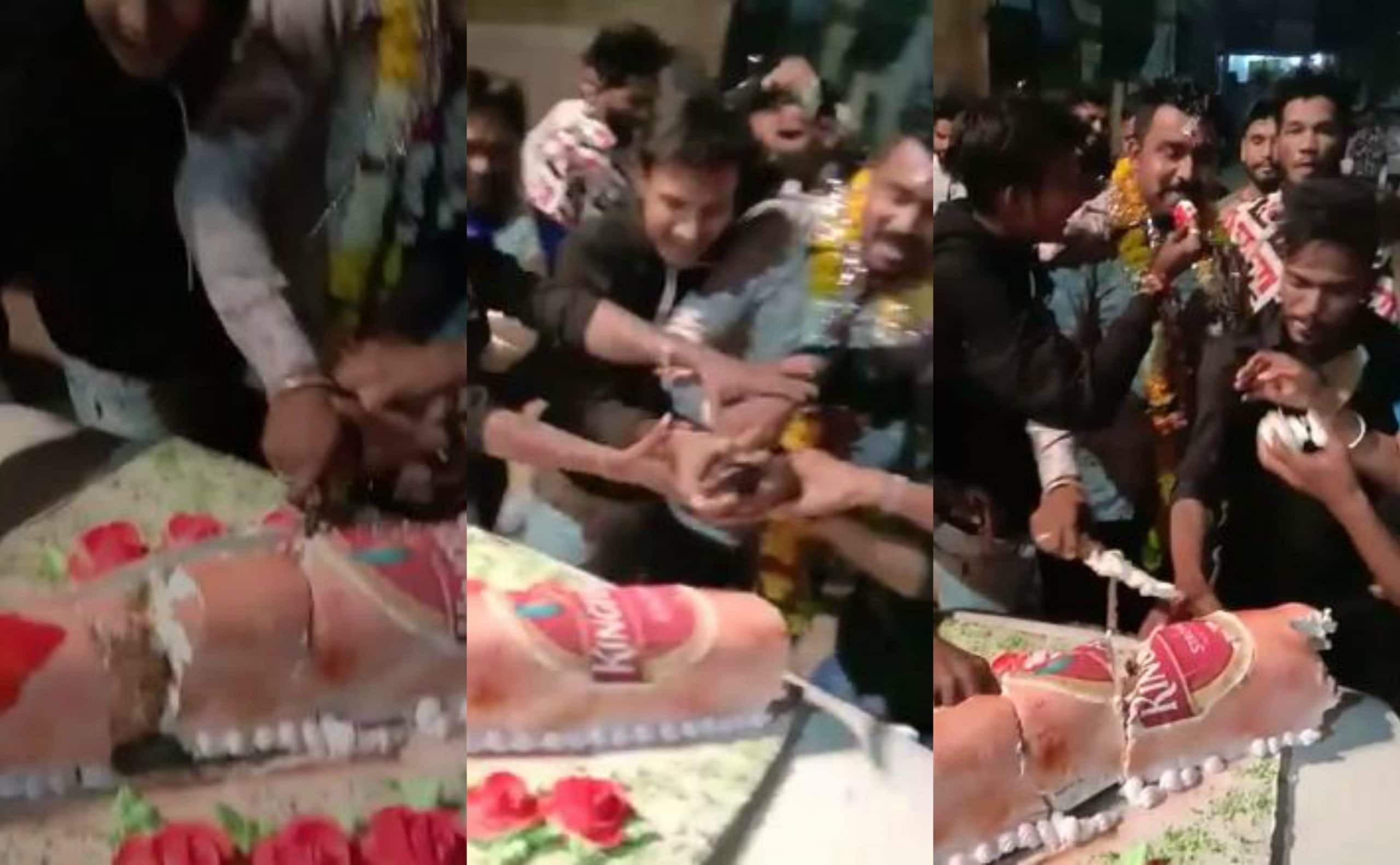 पुलिसकर्मी के बर्थ-डे का वीडियो हुआ वायरल, अशोभनीय कृत्य पर हो सकती है कार्रवाई