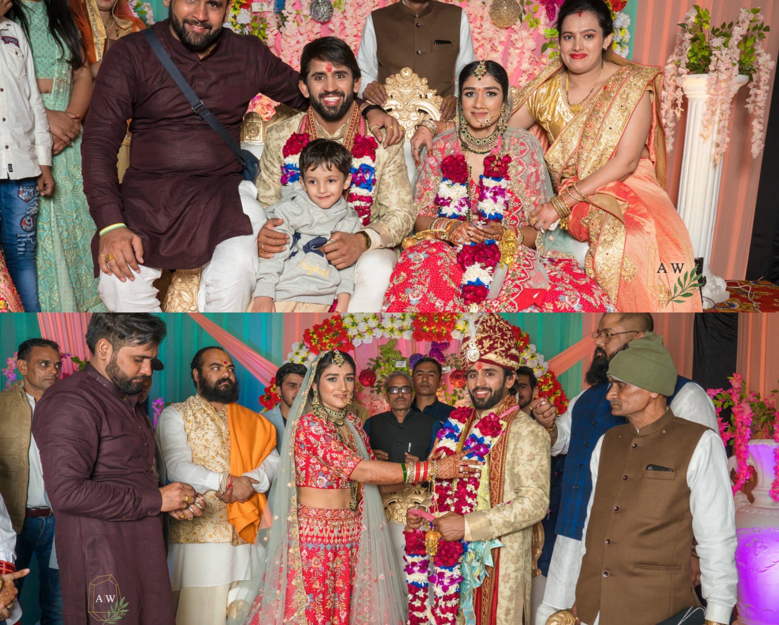 पहलवान Sangeeta Phogat और पद्मश्री Bajrang Punia हुए एक, आठ फेरों के साथ की दांपत्य जीवन की शुरुआत
