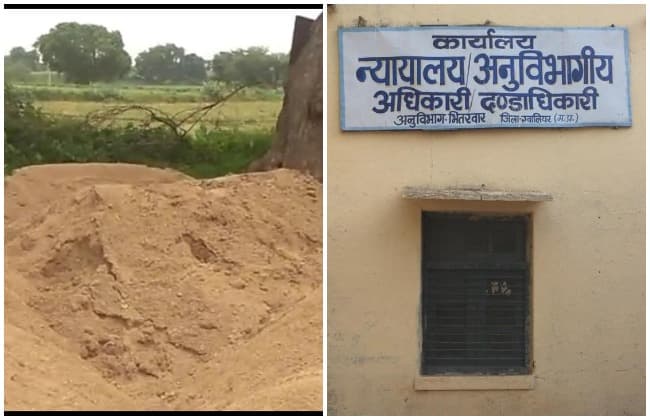 भितरवार एसडीएम ने पकड़े अवैध रेत के दो डम्पर, अब जारी होगा रॉयल्टी काटने का खेल