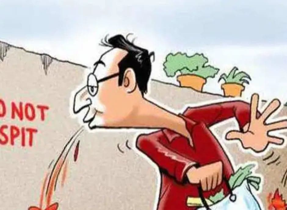 थूकना पड़ेगा महंगा, सार्वजनिक स्थानों पर थूकने पर 200 रुपए जुर्माना, 6 महीने की जेल