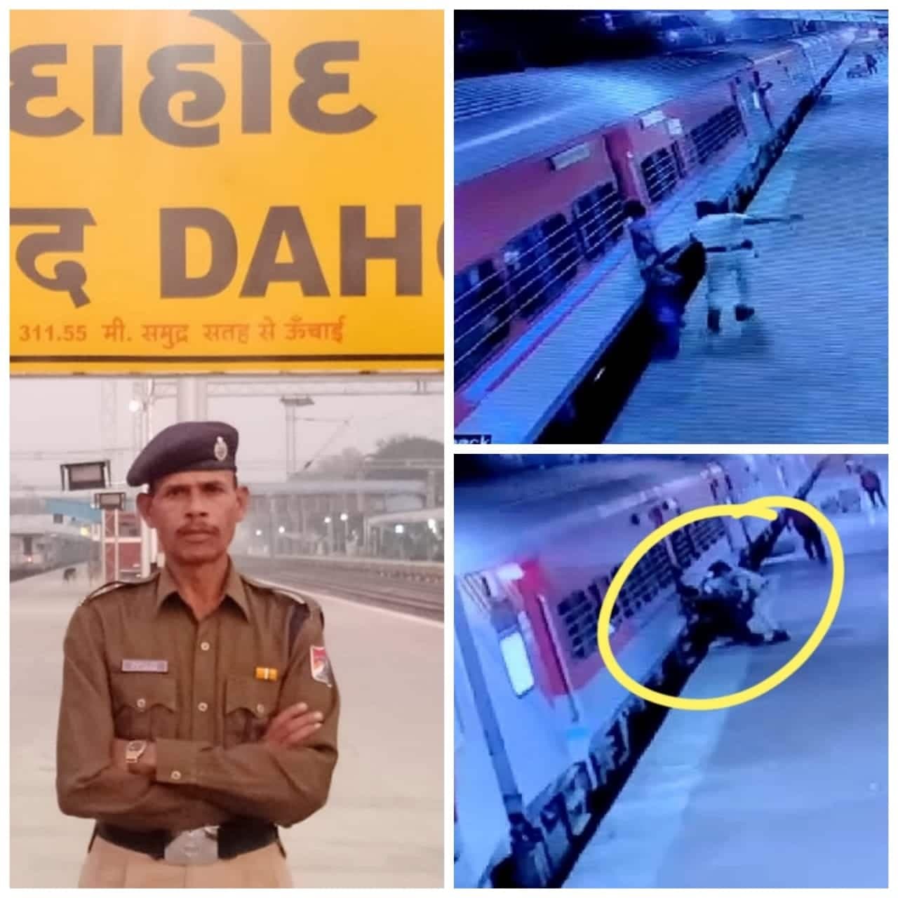 चलती ट्रेन में चढ़ने की कोशिश में फिसला यात्री, आरपीएफ जवान में बचाया, देखिये वीडियो