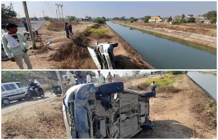 अनियंत्रित कार नहर में गिरने से महिला की मौत, एक गंभीर रुप से घायल