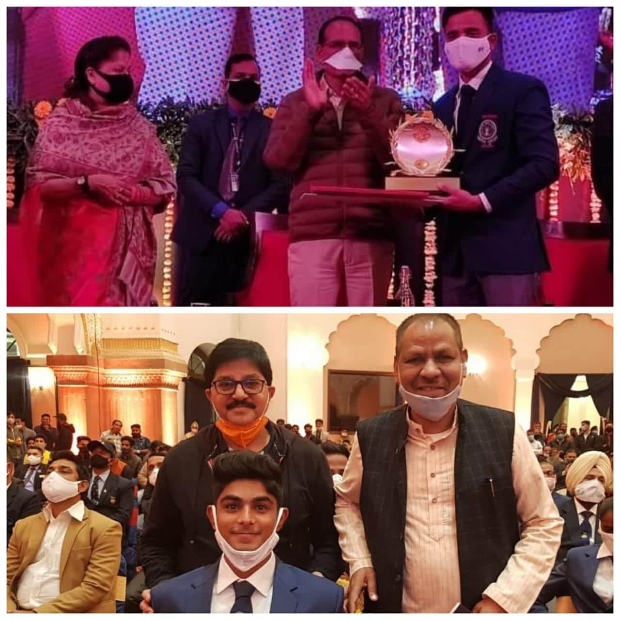 देवास के खिलाड़ियों को मिले खेल पुरस्कार, आदित्य दुबे को एकलव्य और जय मीणा को विक्रम अवार्ड से नवाज़ा