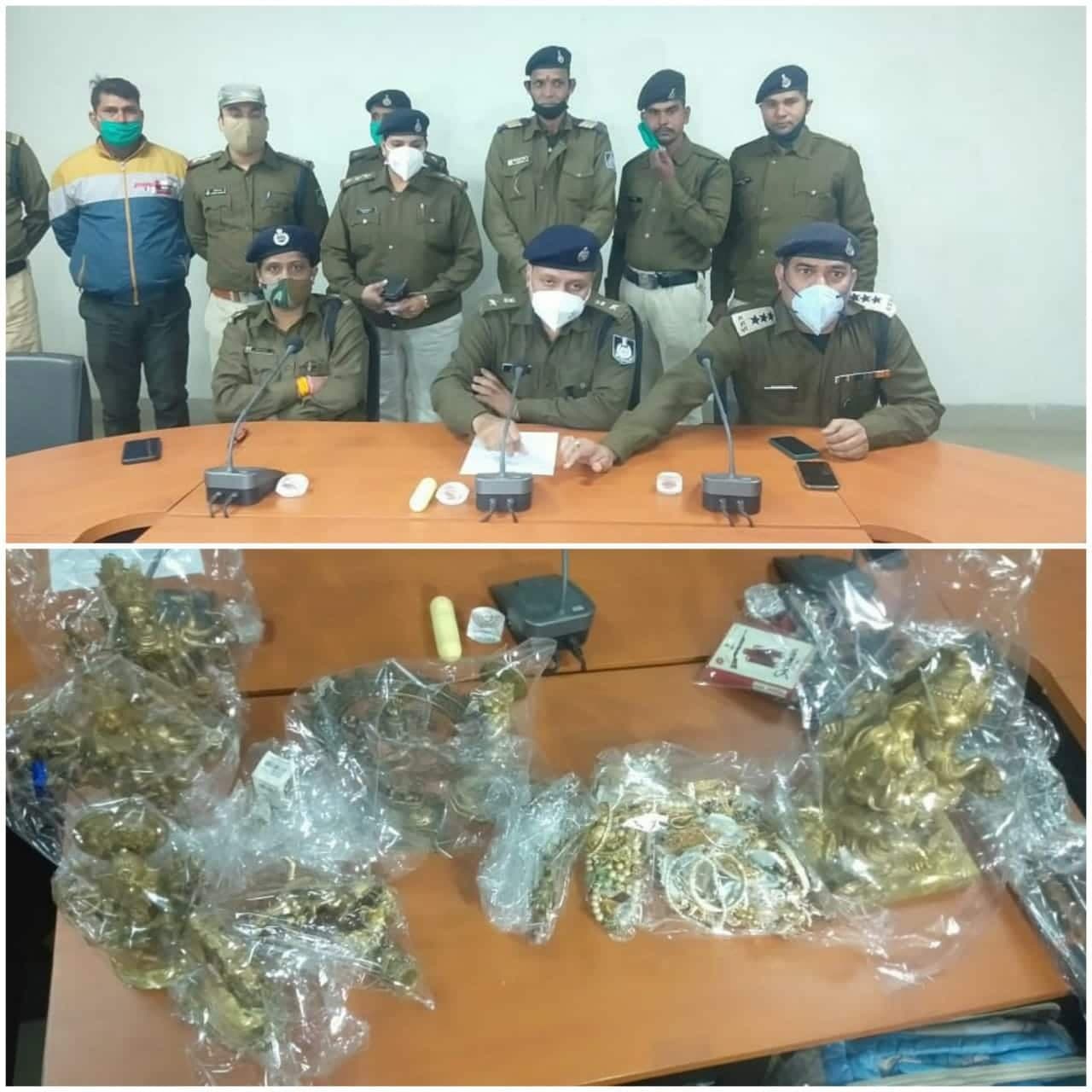 मृगनयनी एम्पोरियम की चोरी का खुलासा, लाखों की मूर्तियां बरामद, दो अन्य चोरियां भी खुलीं