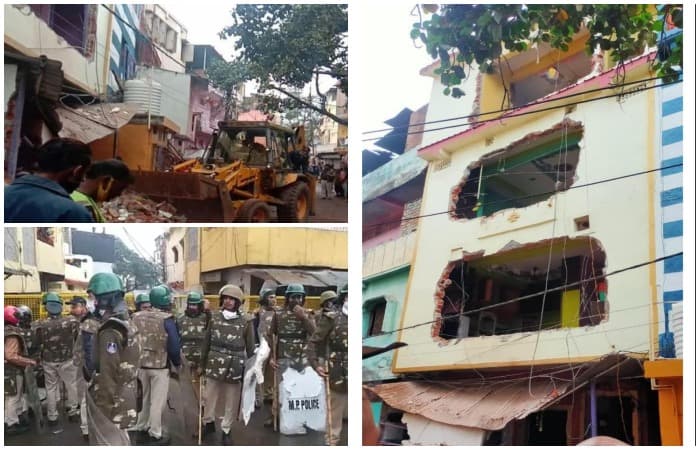 राजधानी में फरार ड्रग माफिया हुकुमचंद पर बड़ी कार्रवाई, ध्वस्त किया चार मंजिला अवैध मकान