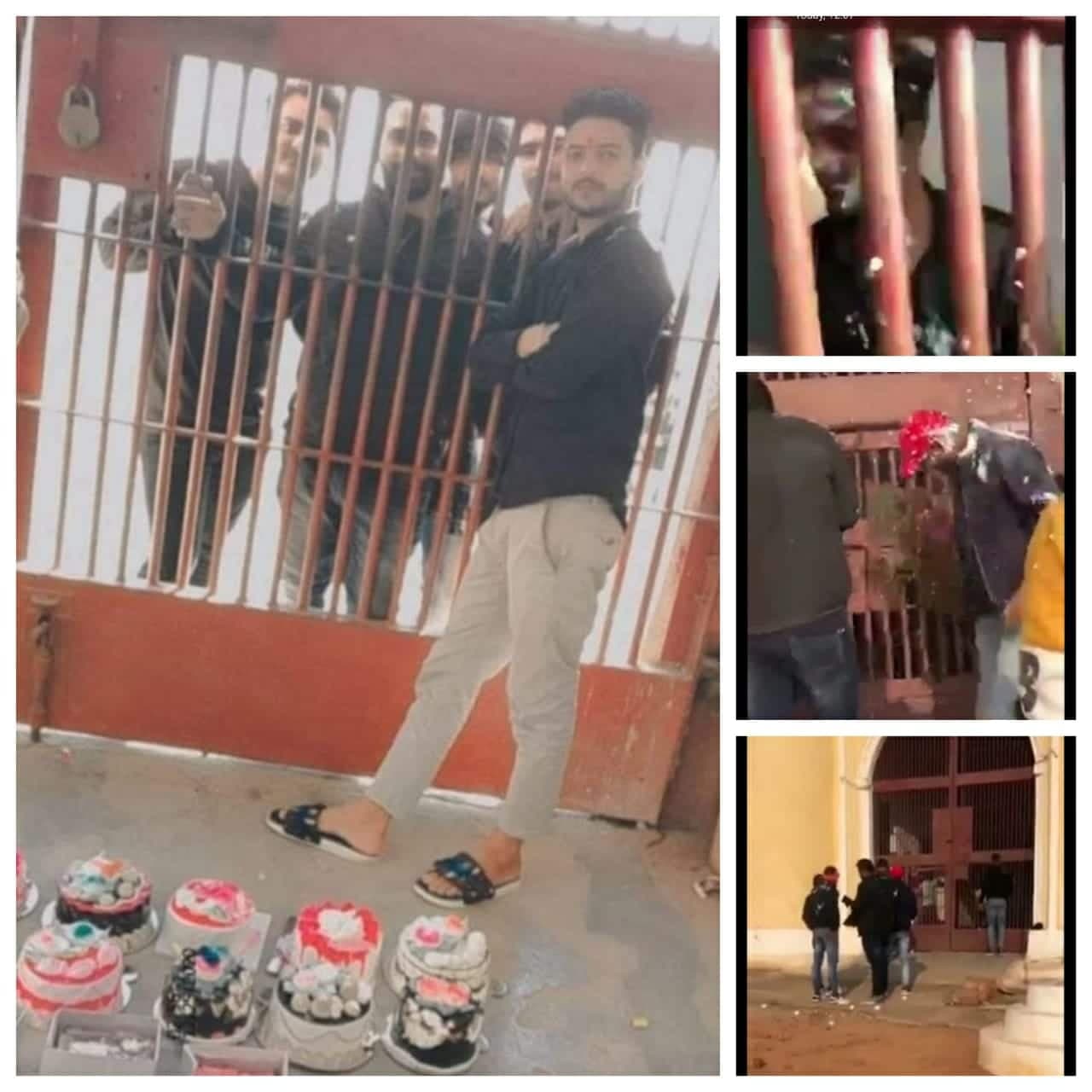 हत्या के आरोपी द्वारा जेल में जन्मदिन मनाने का मामला, उप जेलर सहित तीन प्रहरी निलंबित