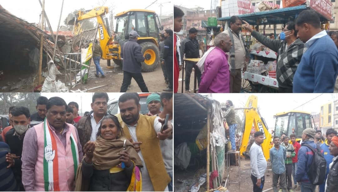 नगर निगम के अमले द्वारा की गई तोड़फोड को लेकर विधायक और निगम आमने-सामने