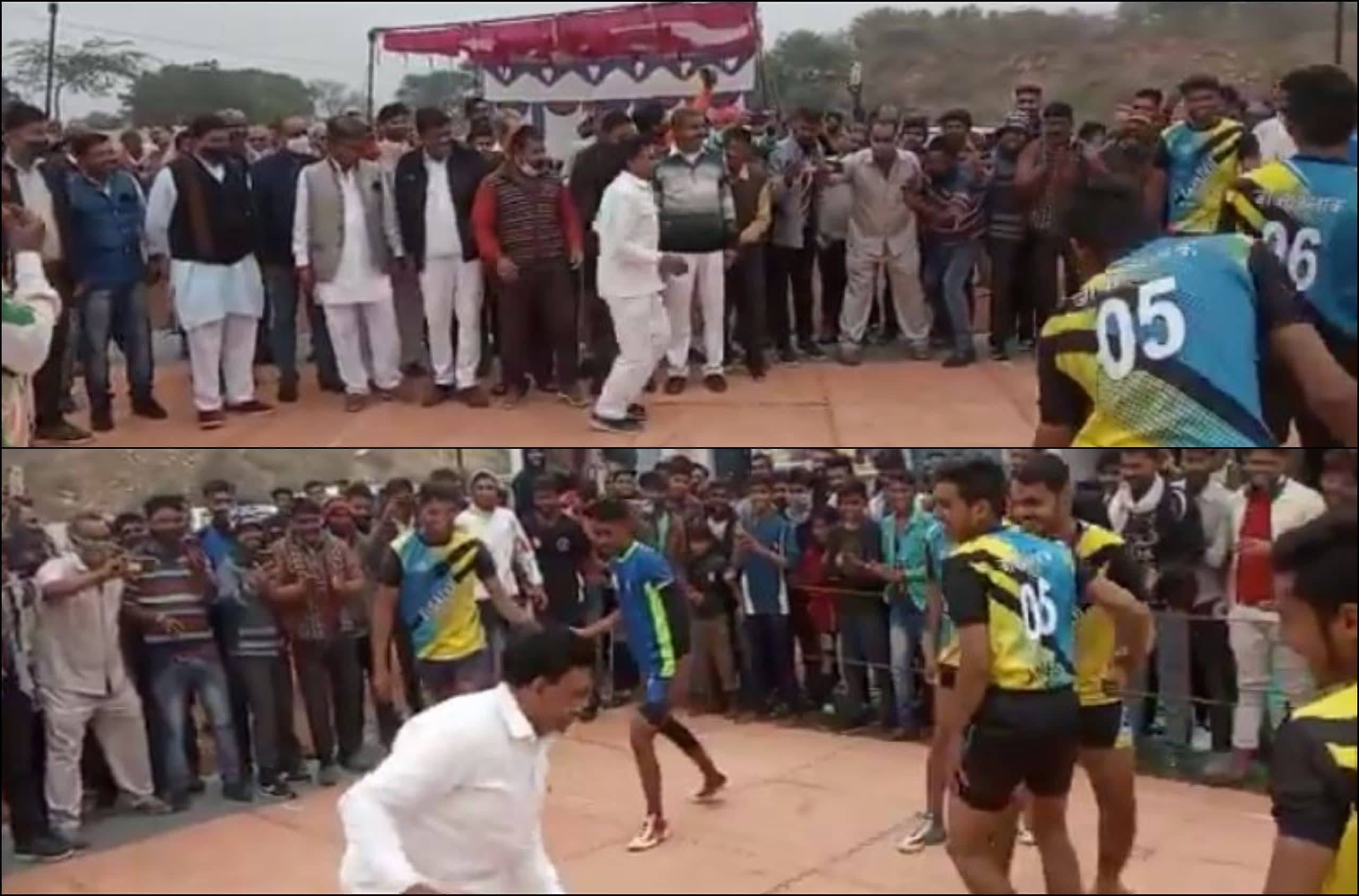 Video Viral : कबड्डी के मैदान में उतरे वित्त मंत्री जगदीश देवड़ा