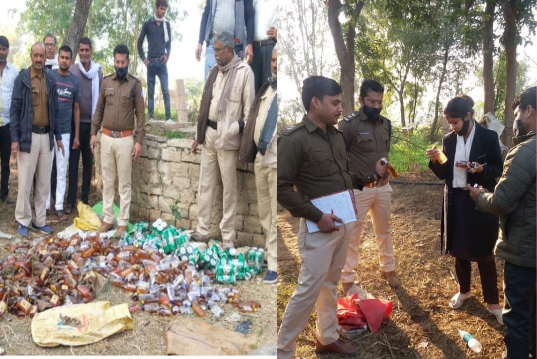 Morena News : छैरा गांव में कुए और खेत से मिला अवैध शराब का जखीरा, मौके पर पहुंचे एसपी-कलेक्टर