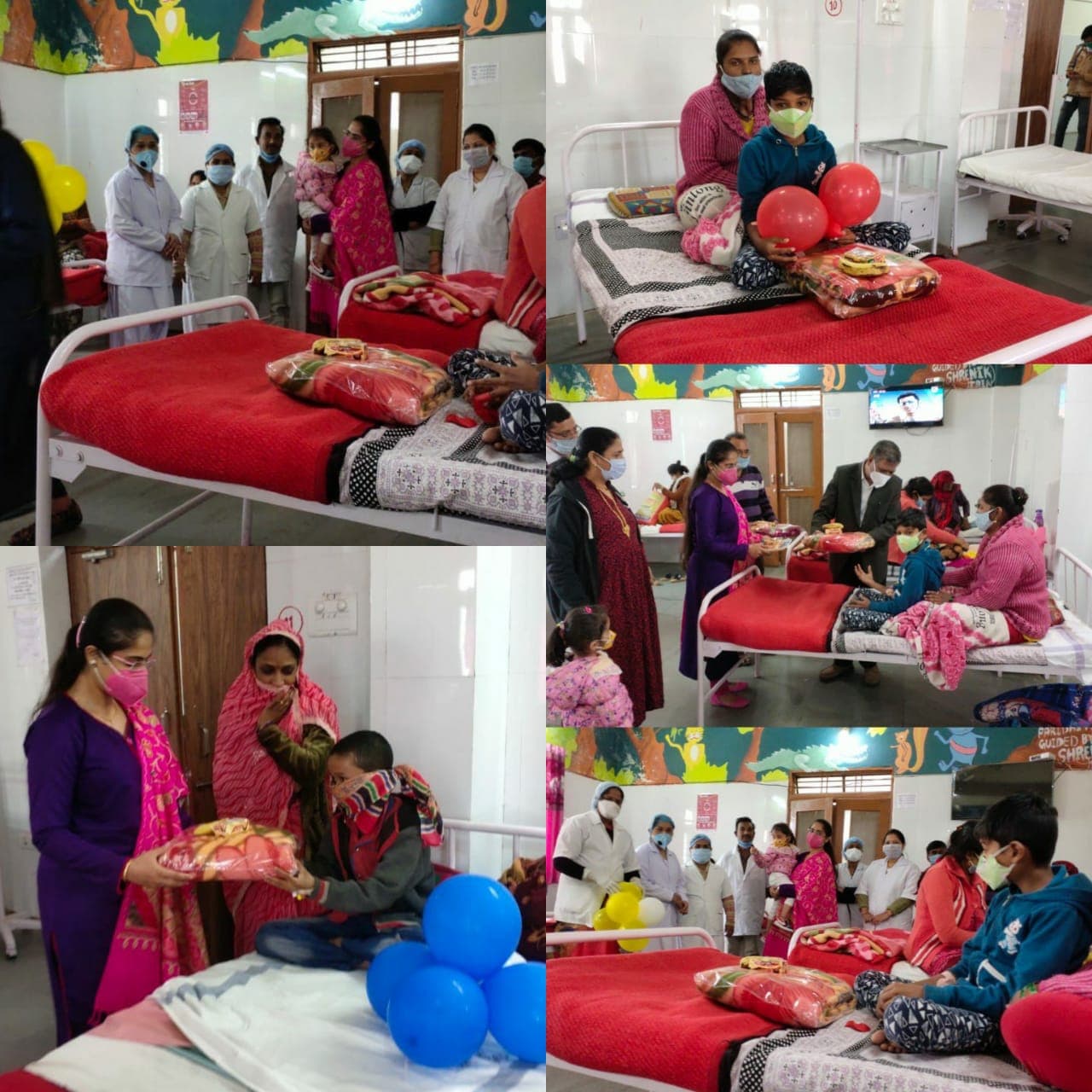 नए साल की खुशनुमा शुरुआत, बीमार बच्चों को उपहार बांट डॉक्टरों और स्टाफ ने मनाया नव वर्ष