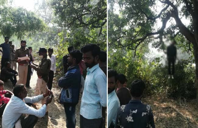 एक साथ दो आत्महत्याओं से फैली सनसनी, खेत में पिता, 100 मीटर दूर फांसी पर झूलता मिला बेटे का शव