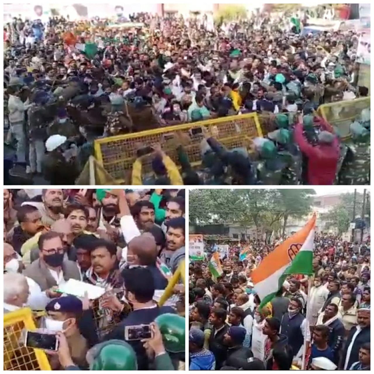 किसानों के समर्थन में कांग्रेस का हल्ला बोल प्रदर्शन, कलेक्टर को सौंपा ज्ञापन