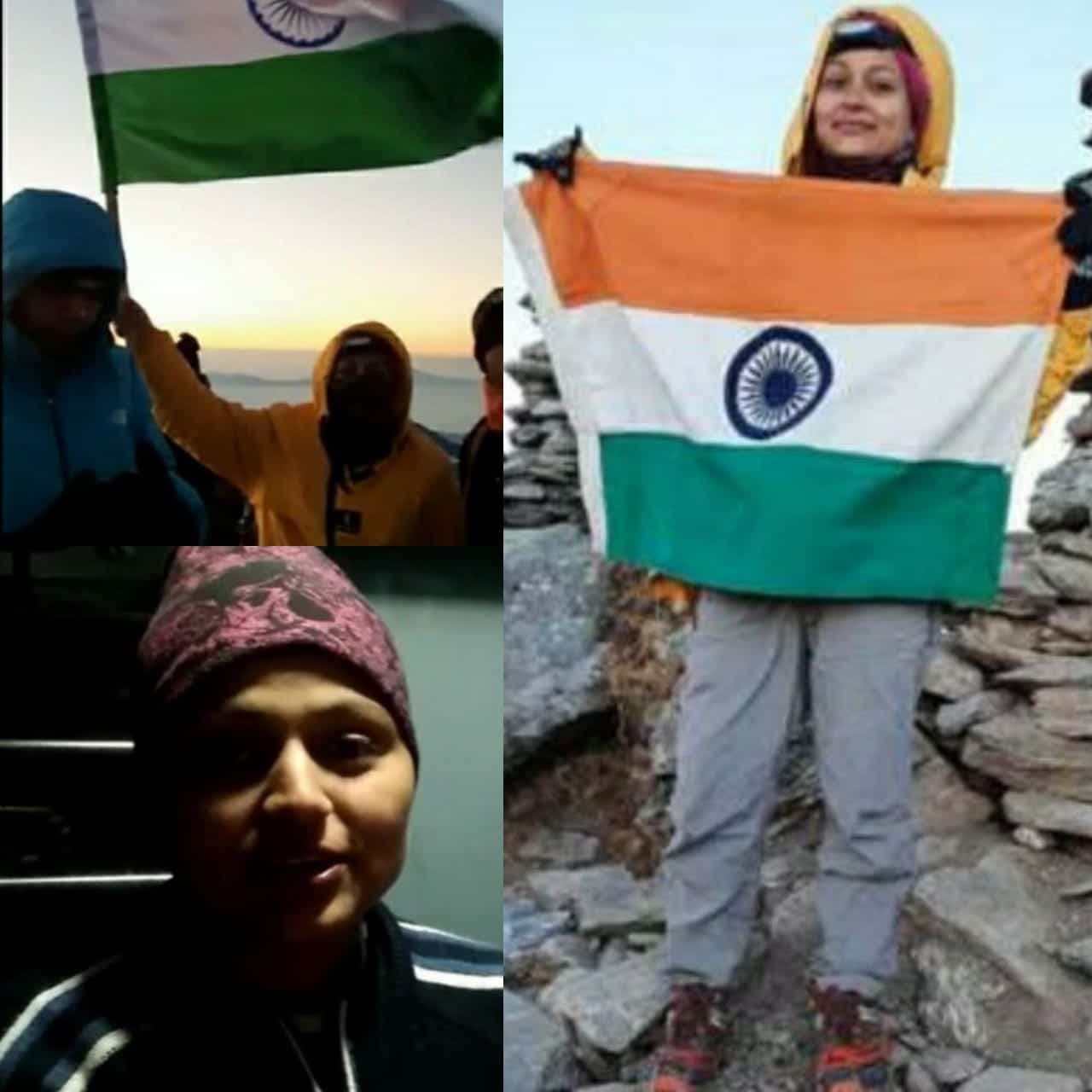 पन्ना की बेटी गौरी अरजरिया का कारनामा, केदार कांठा पहाड़ पर -20 डिग्री में फहराया तिरंगा