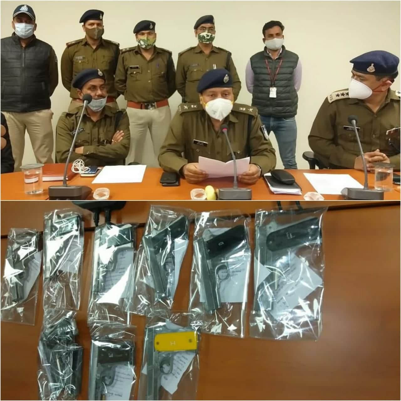 क्राइम ब्रांच की गिरफ्त में आये चार बदमाश, 9 पिस्टल 4 जिंदा राउंड बरामद
