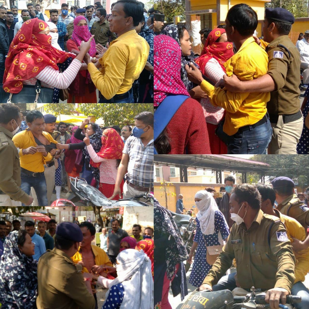 बैतूल में दिखा पति पत्नी का हाई वोल्टेज ड्रामा, बीच सड़क पर पत्नी ने की पति की धुनाई