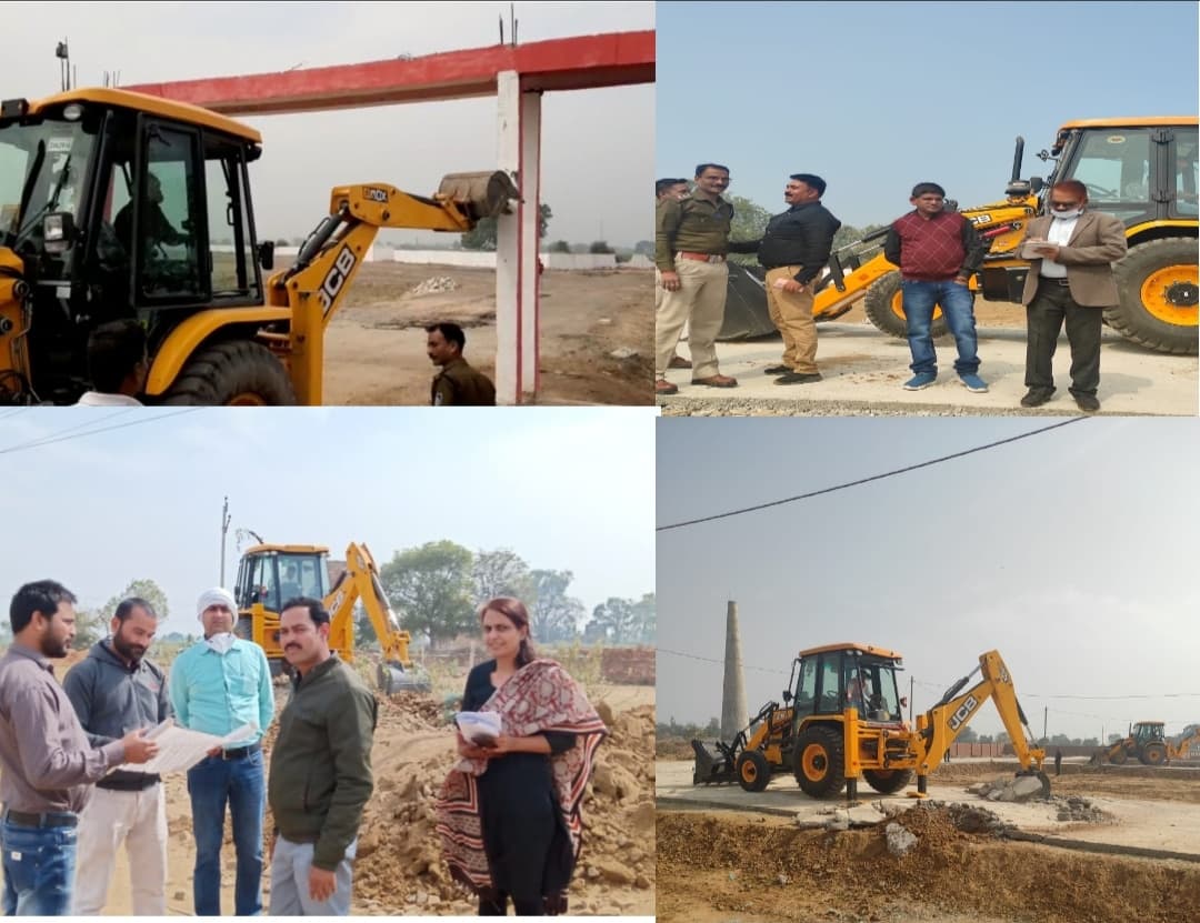 अवैध कॉलोनाइजरों पर सख्त कार्रवाई, प्रशासन के बुल्डोजर चले