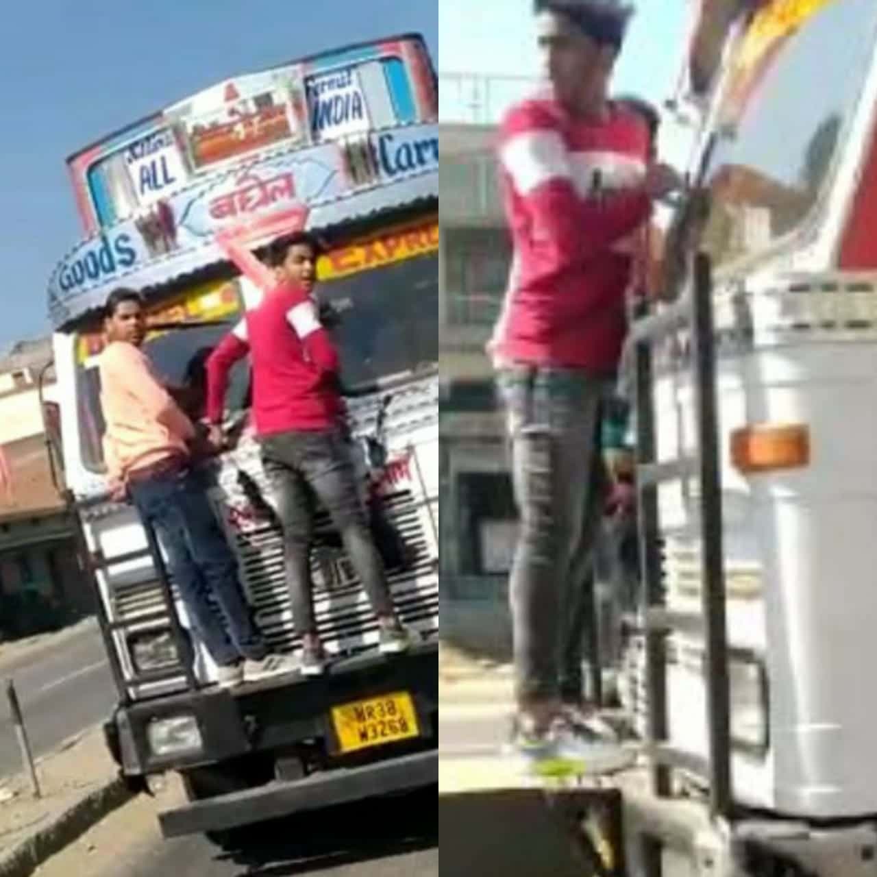 मुरैना में ट्रक पर मौत की तेज रफ्तार, वीडियो वायरल