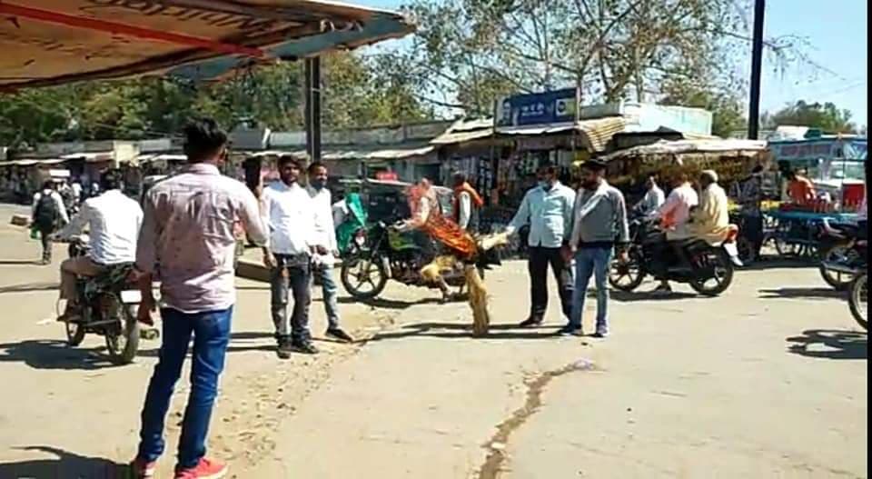 Bhind News: नाराज बघेल समाज ने फूंका ज्योतिरादित्य सिंधिया पुतला