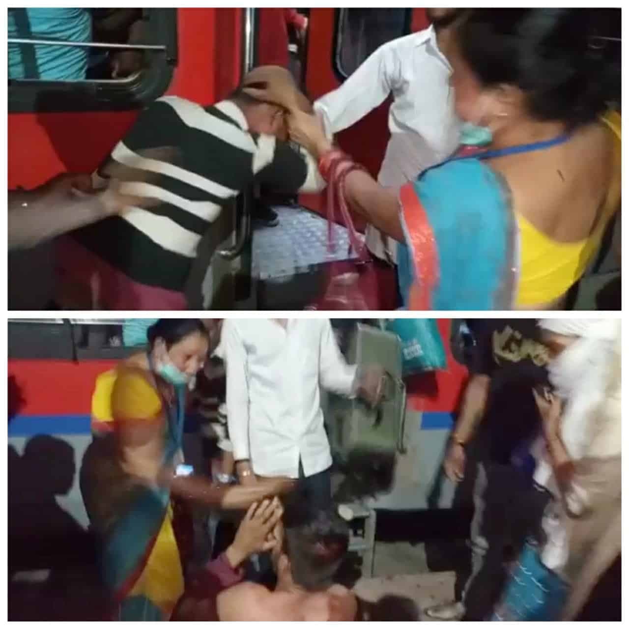 36 घंटे तक ट्रेन में युवती से छेड़छाड़, स्टेशन पर घरवालों ने युवकों को जूते-चप्पलों से पीटा