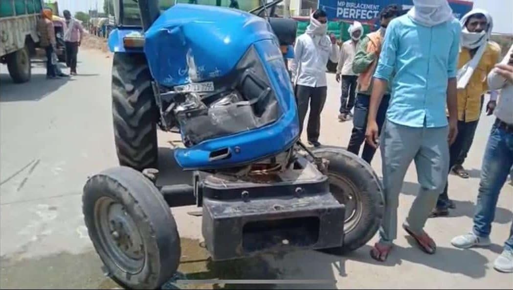 डबरा : डायल हंड्रेड के आरक्षक की लापरवाही से किसान का ट्रैक्टर हुआ क्षतिग्रस्त