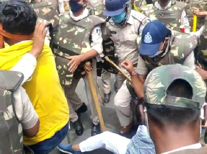 जबलपुर में पुलिस से हुई एनएसयूआई कार्यकर्ताओं की झड़प, ये है पूरा मामला