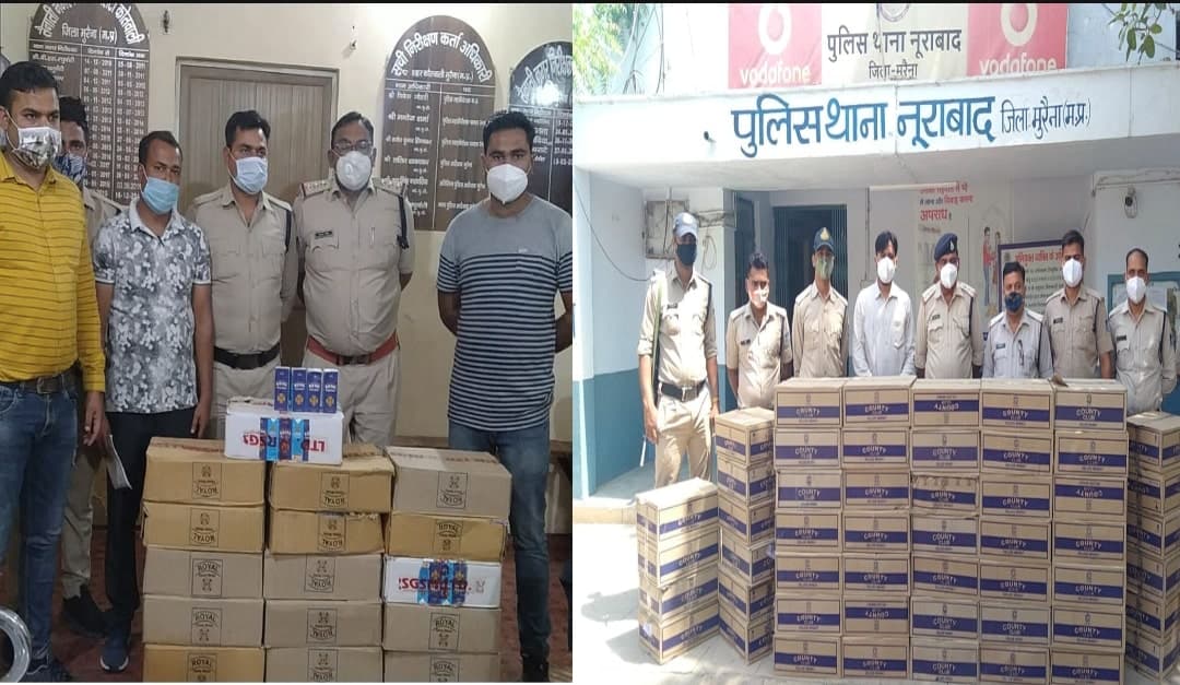 Morena News: पुलिस की सफलता, 7 लाख की अवैध शराब के साथ तस्कर गिरफ्तार