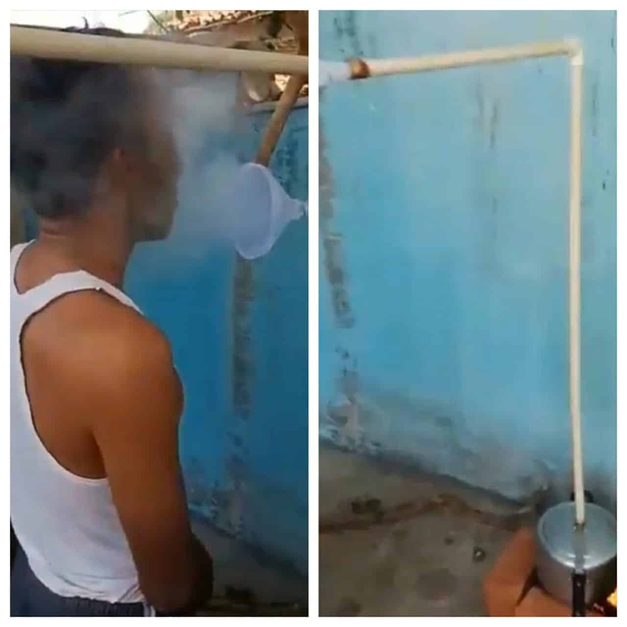 एक पंथ दो काज, भाप लेने के लिए निकाला जबरदस्त जुगाड़