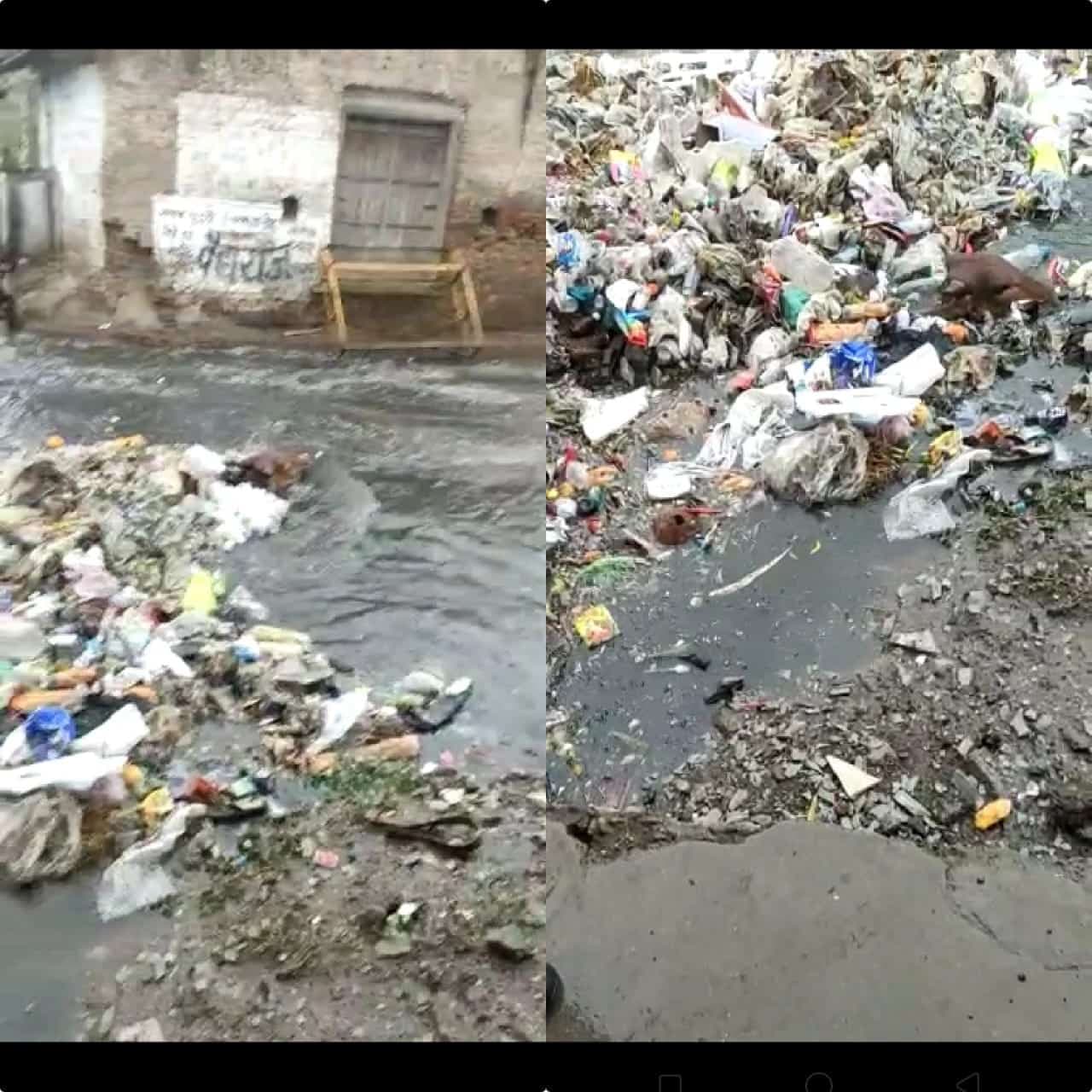 पहली बारिश ने खोली रतलाम नगर निगम की पोल, खुले नाले में फंसी गाय, मुस्लिम लोगों ने बचाया, देखें VIDEO