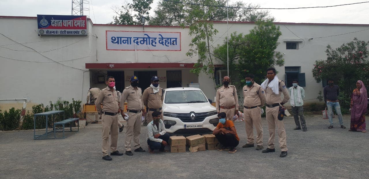 अवैध परिवहन कर ले जा रहे थे शराब, पुलिस ने दो आरोपियों को किया गिरफ्तार