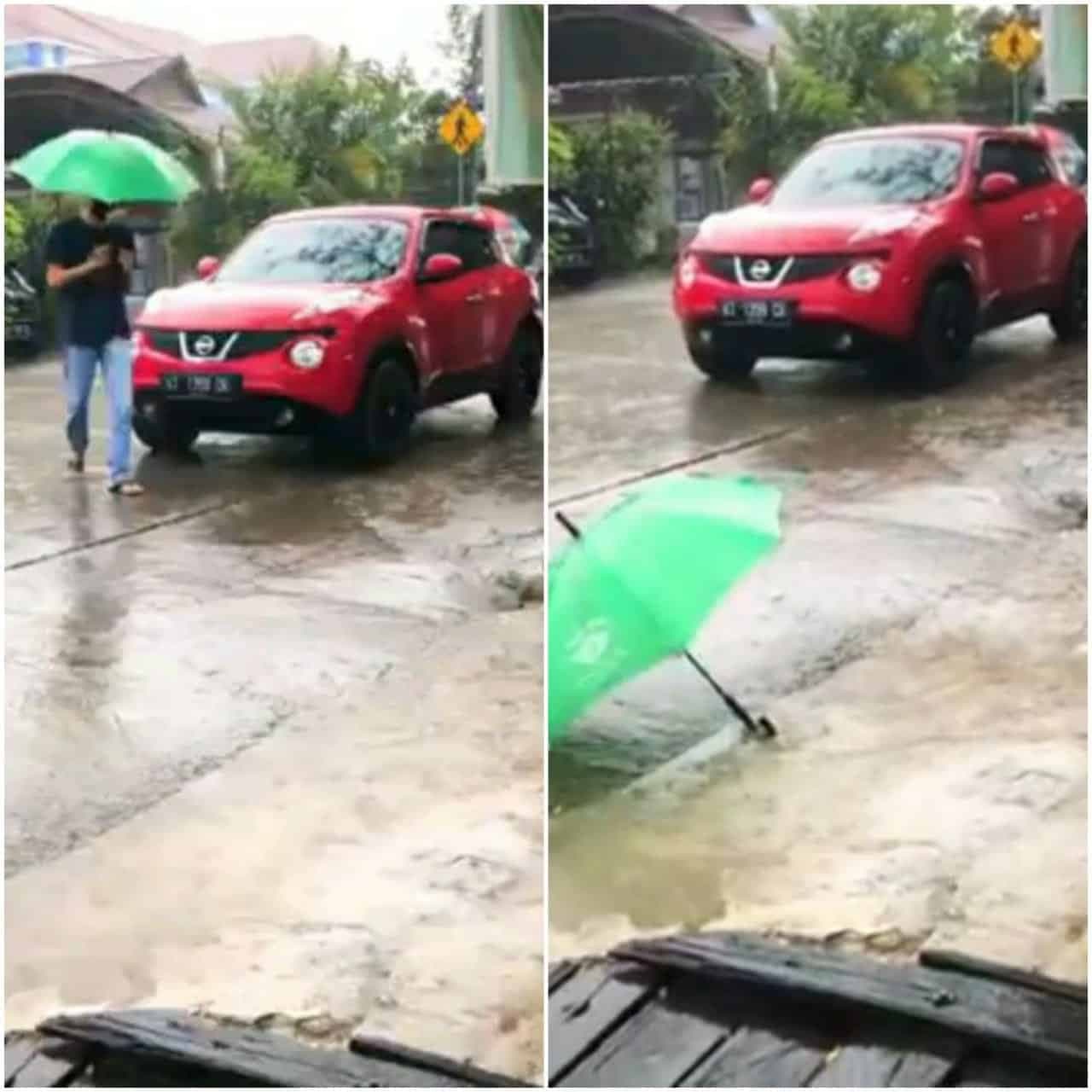 Video : सावधान, बारिश में आपके साथ भी हो सकती है ऐसी दुर्घटना