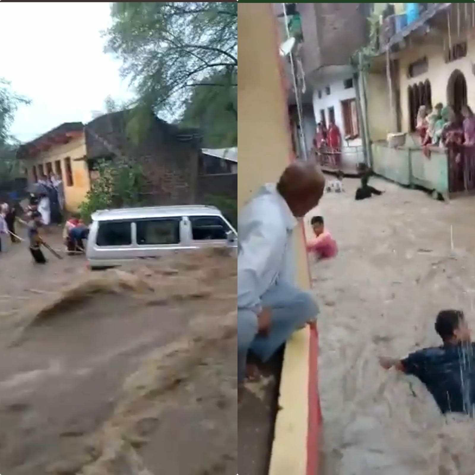 Rajgarh में लगातार बारिश से हाल बेहाल, कहीं घरों में घुसा पानी, तो कहीं तेज बहाव में बही वैन, देखें Video