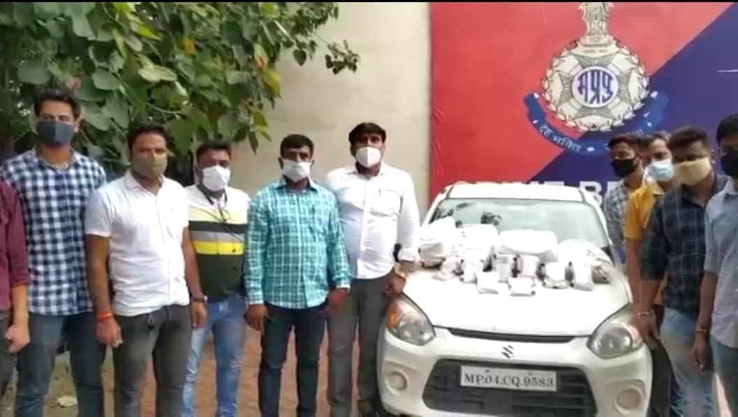 भोपाल क्राइम ब्रांच ने पकड़ा डेढ़ लाख का अवैध गांजा, 4 आरोपी गिरफ्तार