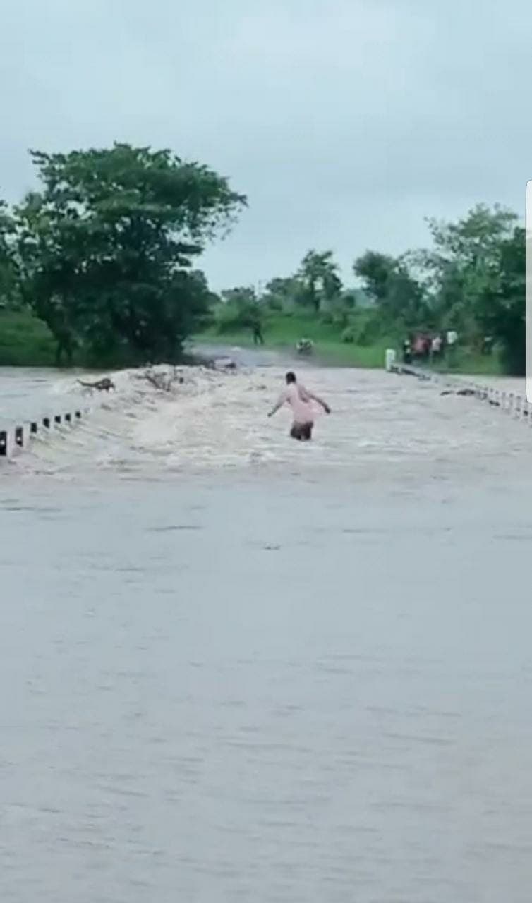पुल पार कर रहा युवक देखते ही देखते नदी में जा समाया, घटना का वीडियो हुआ वायरल