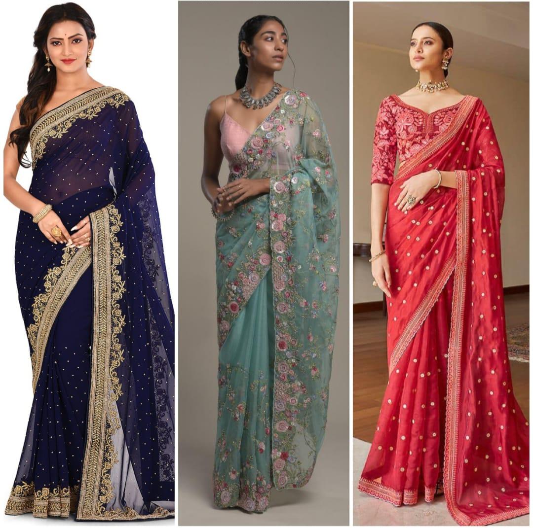 Embroidery Saree: फैशनेबल इंडियन लुक देगी ये 5 खूबसूरत साड़ियां, जरूर ट्राई करें लेटेस्ट कलेक्शन