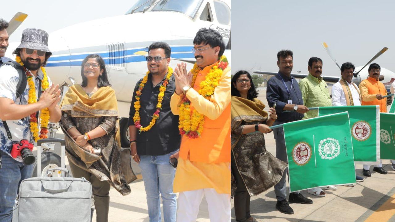ऐतिहासिक नगरी ग्वालियर पहुंचा “पीएमश्री पर्यटन वायु सेवा”का पहला विमान, हरी झंडी दिखाकर भोपाल वापस  