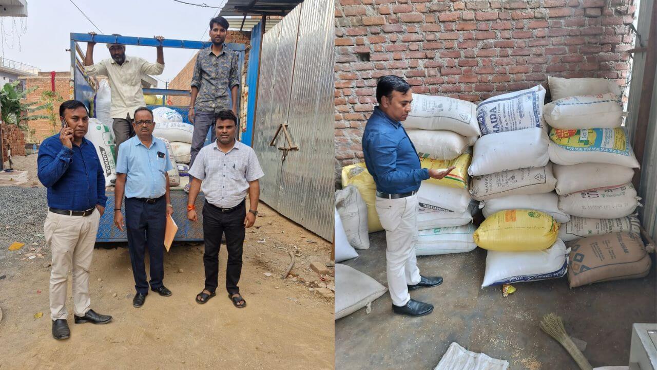 ग्वालियर खाद्य विभाग का एक्शन, 1750 किलोग्राम चावल जब्त, सार्वजनिक वितरण प्रणाली का होने का संदेह