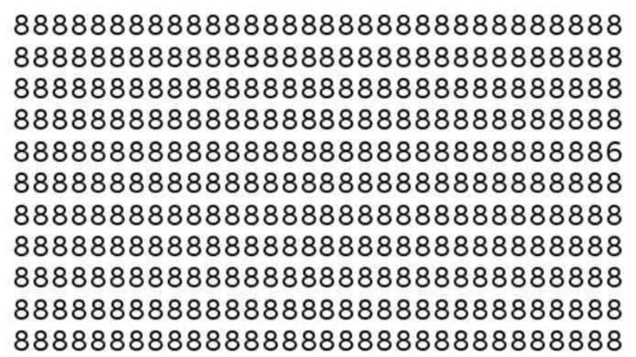दिमाग का खेल, सिर्फ 10 सेकंड में 8 के बीच छुपा 6 ढूंढें, दिखाएं अपना हुनर