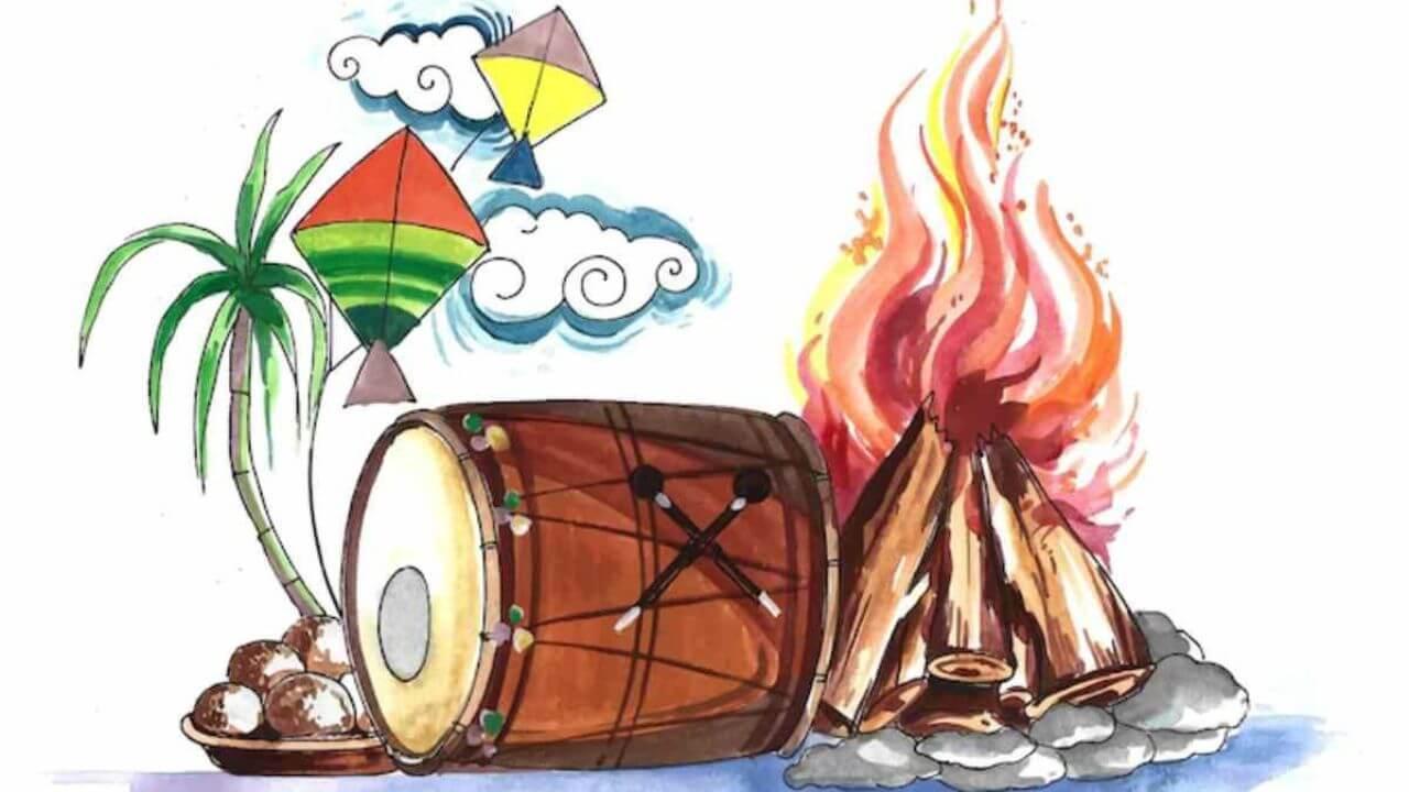 लोहड़ी के रंग में सराबोर नजर आया सतना शहर, ढोल और पंजाबी लोक गीतों पर थिरके लोग