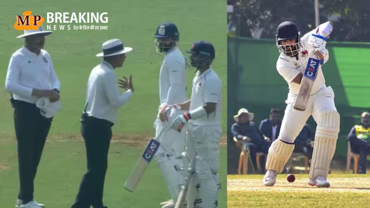 आउट होने के बाद फिर से बल्लेबाजी करने पहुंचे रहाणे, मैदान पर देखने को मिला बड़ा ड्रामा, जानिए पूरा मामला