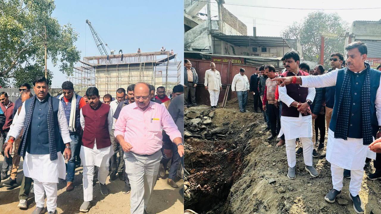 भोपाल: विधायक रामेश्वर शर्मा ने डबल डेकर एलिवेटेड फ्लाईओवर का किया निरीक्षण, अधिकारियों को दिए ये निर्देश