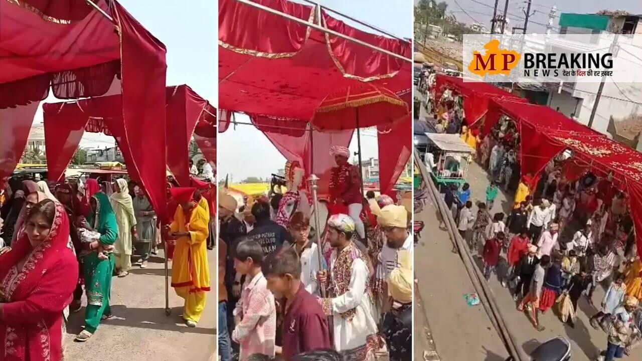 इंदौर में निकली अनोखी बारात, चिलचिलाती धूप की परवाह किए बिना नाचते रहे बाराती, इंसानी जुगाड का दिखा अद्भुत दृश्य