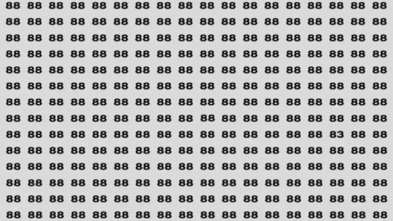 88 की भीड़ में 83 कहां छिपा है? दिमाग लड़ाइए और बन जाइए चैंपियन