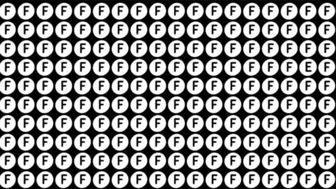 Brain Test: F के बीच छुपा है E, 99% लोग नहीं ढूंढ पाए! क्या आप कर पाएंगे